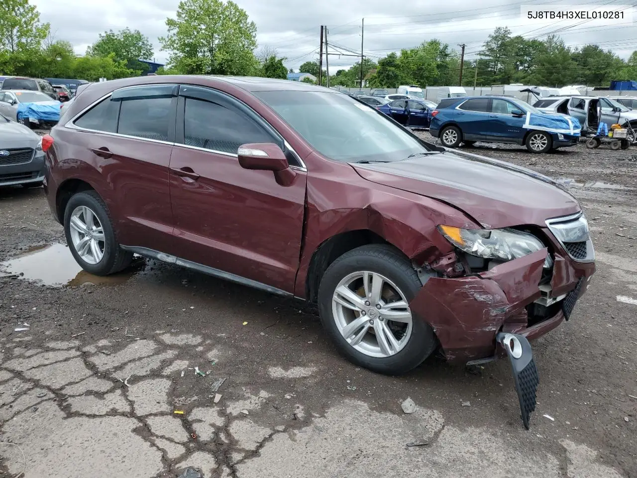 2014 Acura Rdx VIN: 5J8TB4H3XEL010281 Lot: 58723475