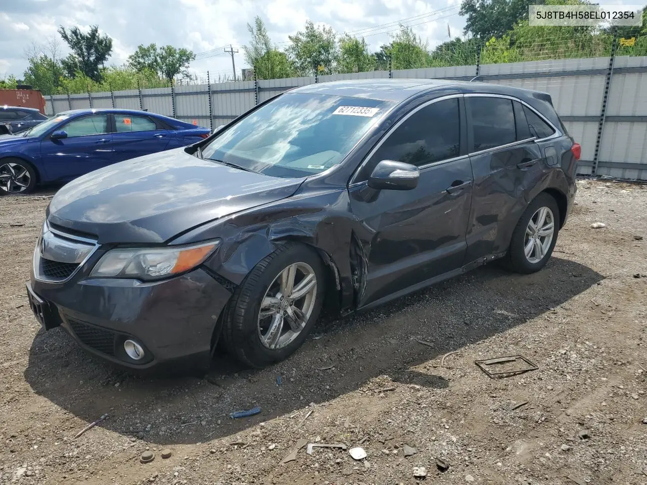 2014 Acura Rdx Technology VIN: 5J8TB4H58EL012354 Lot: 62712335