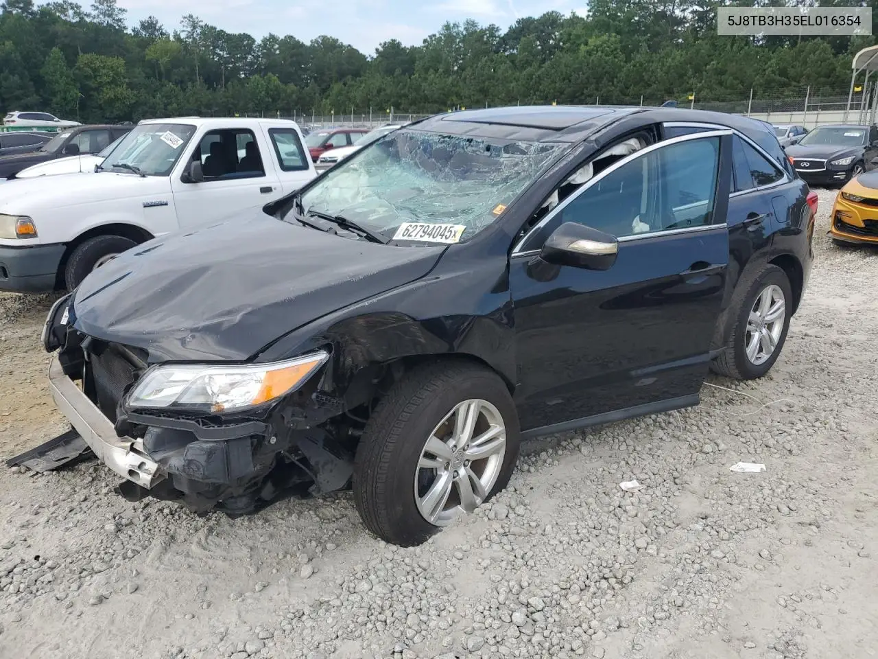 2014 Acura Rdx VIN: 5J8TB3H35EL016354 Lot: 62794045