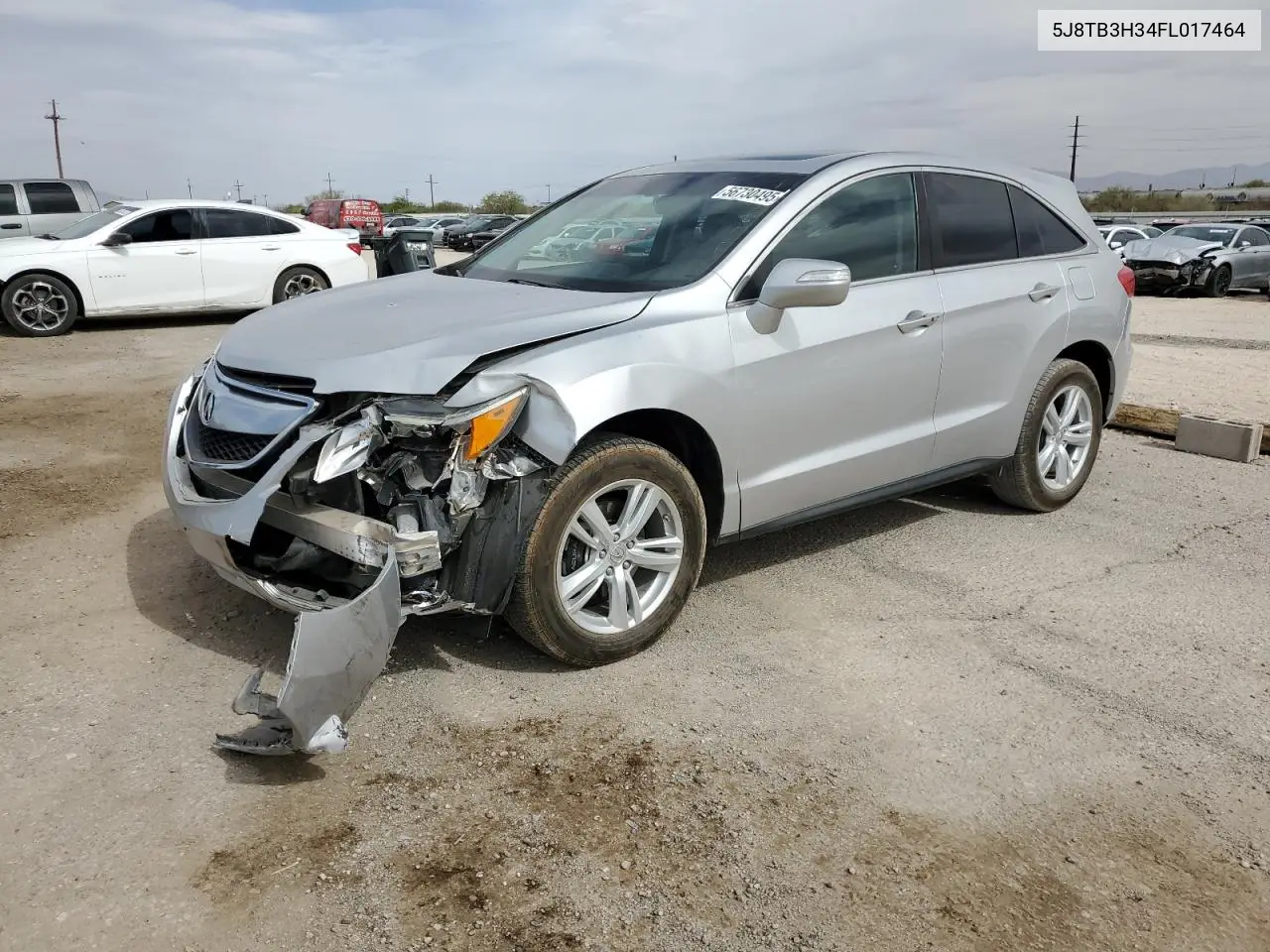 2015 Acura Rdx VIN: 5J8TB3H34FL017464 Lot: 56730495