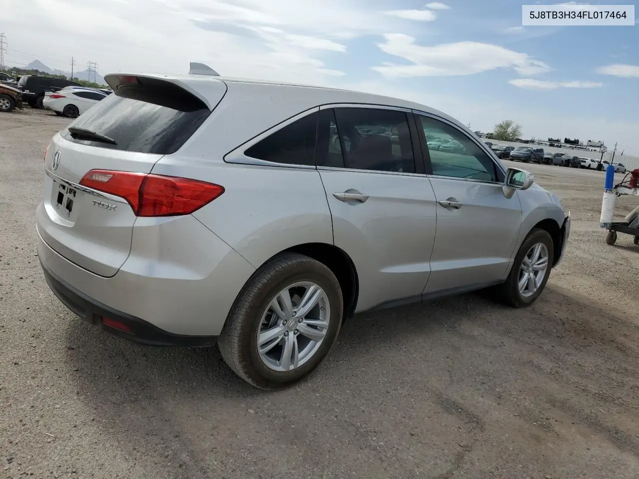 2015 Acura Rdx VIN: 5J8TB3H34FL017464 Lot: 56730495