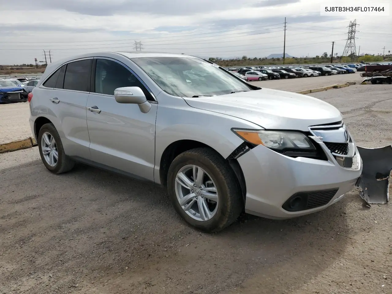 2015 Acura Rdx VIN: 5J8TB3H34FL017464 Lot: 56730495