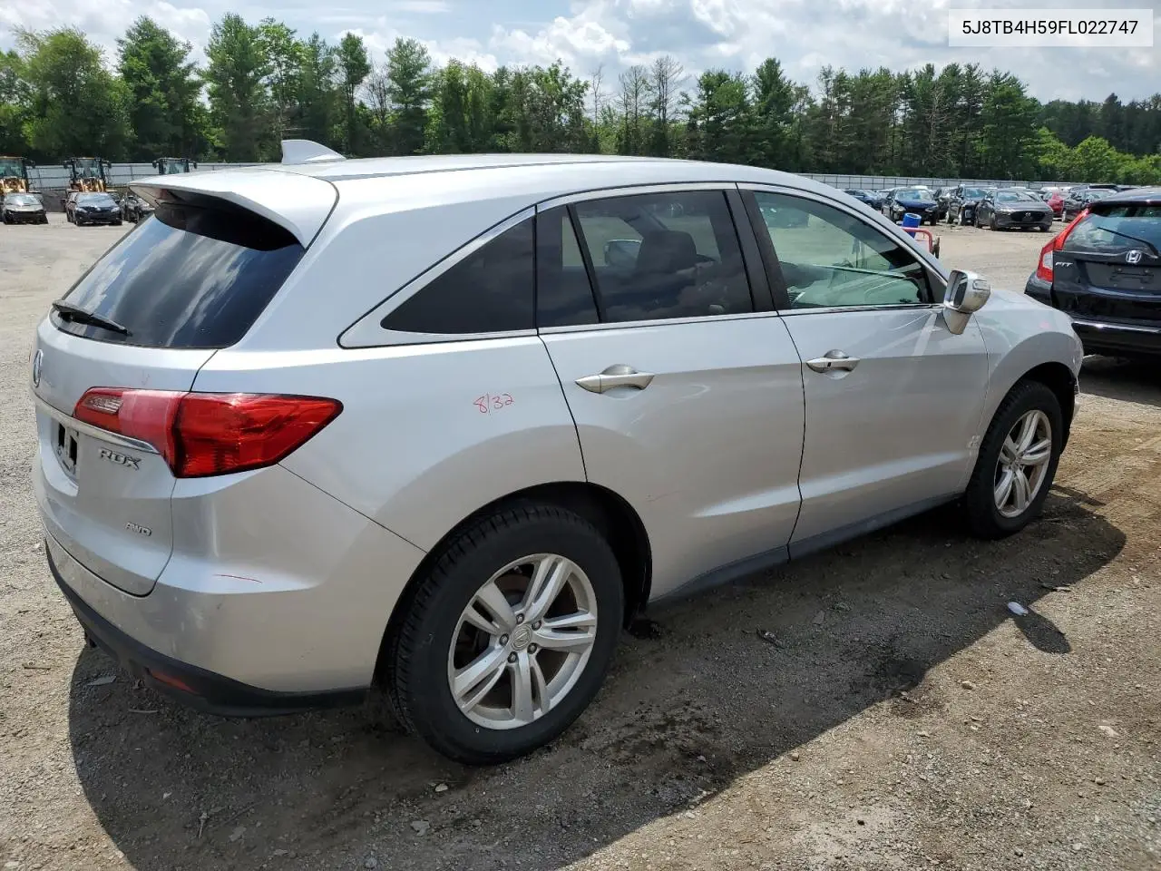 2015 Acura Rdx Technology VIN: 5J8TB4H59FL022747 Lot: 61266005