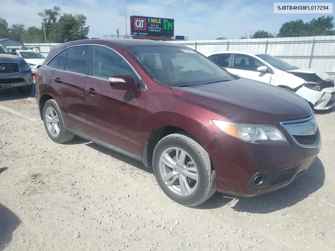 2015 Acura Rdx VIN: 5J8TB4H38FL017294 Lot: 61527255