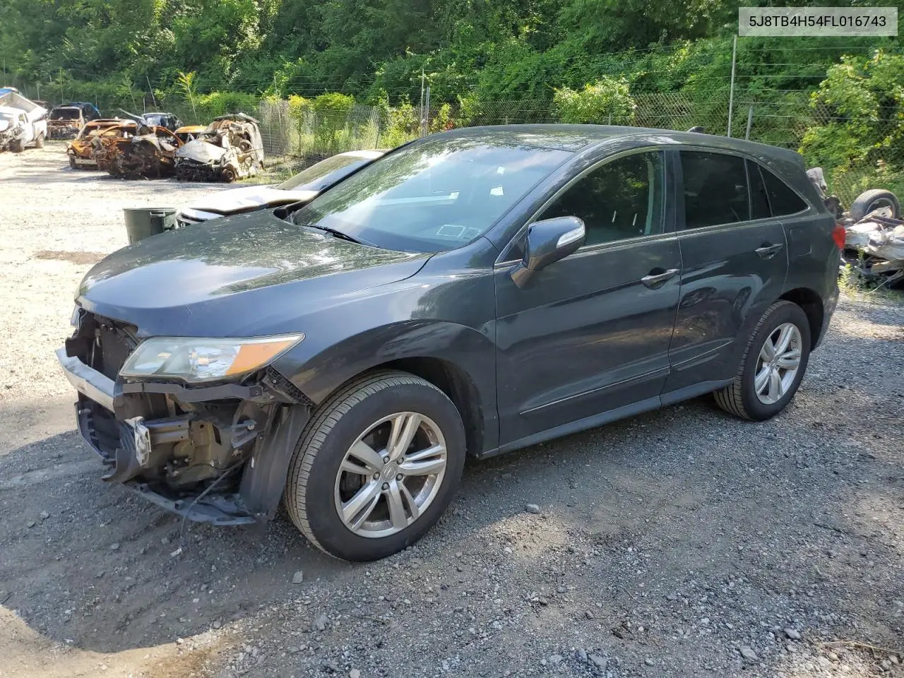 2015 Acura Rdx Technology VIN: 5J8TB4H54FL016743 Lot: 61959155