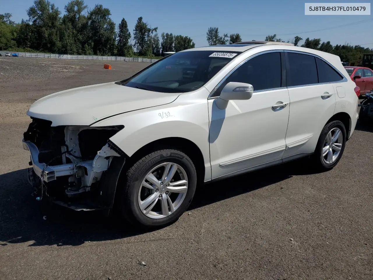 2015 Acura Rdx VIN: 5J8TB4H37FL010479 Lot: 65036875