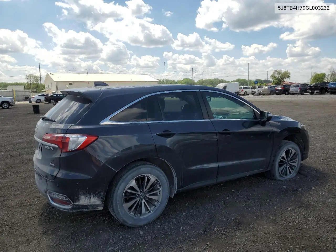 2016 Acura Rdx Advance VIN: 5J8TB4H79GL003232 Lot: 55590015