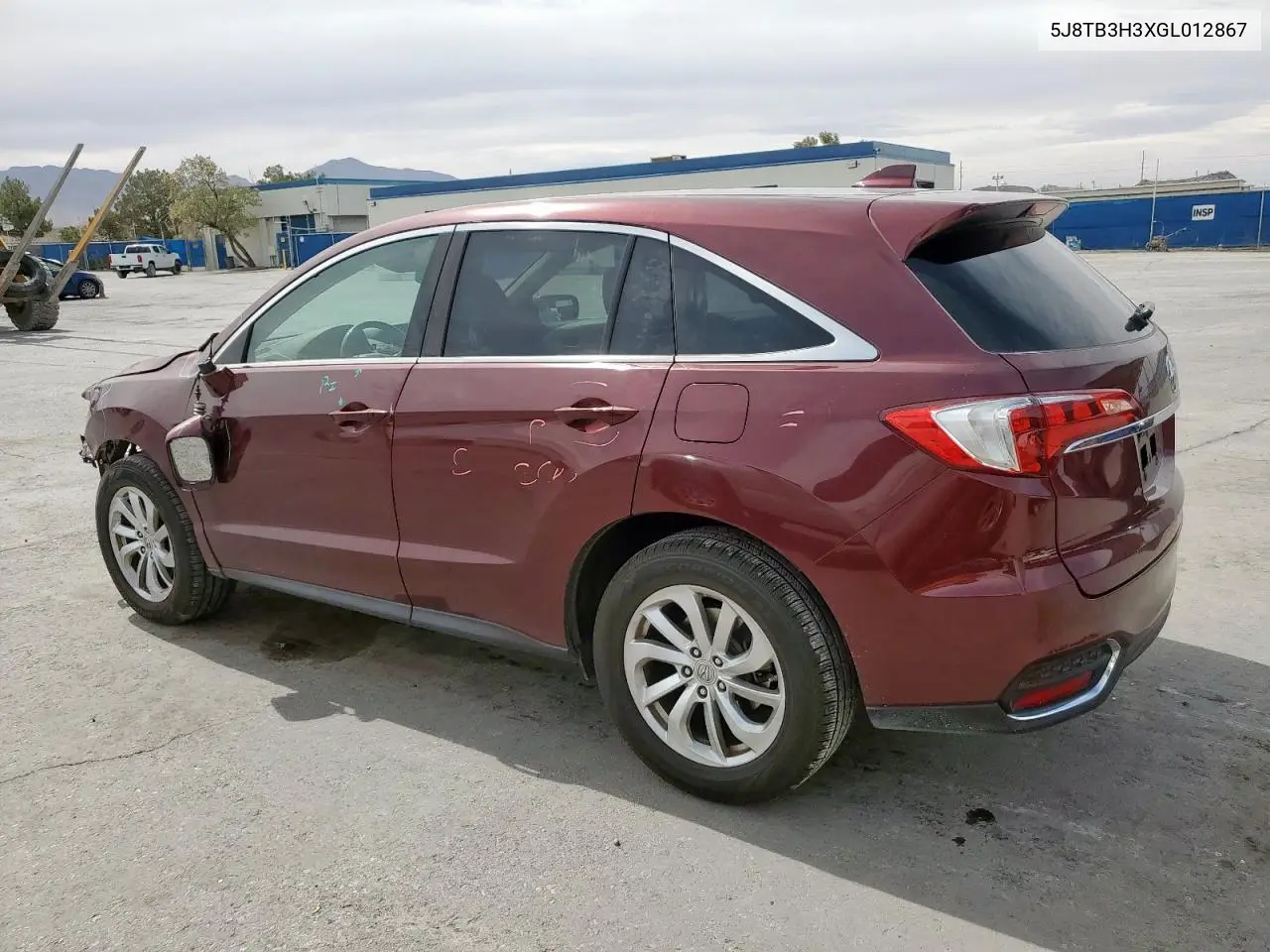 2016 Acura Rdx VIN: 5J8TB3H3XGL012867 Lot: 56950435
