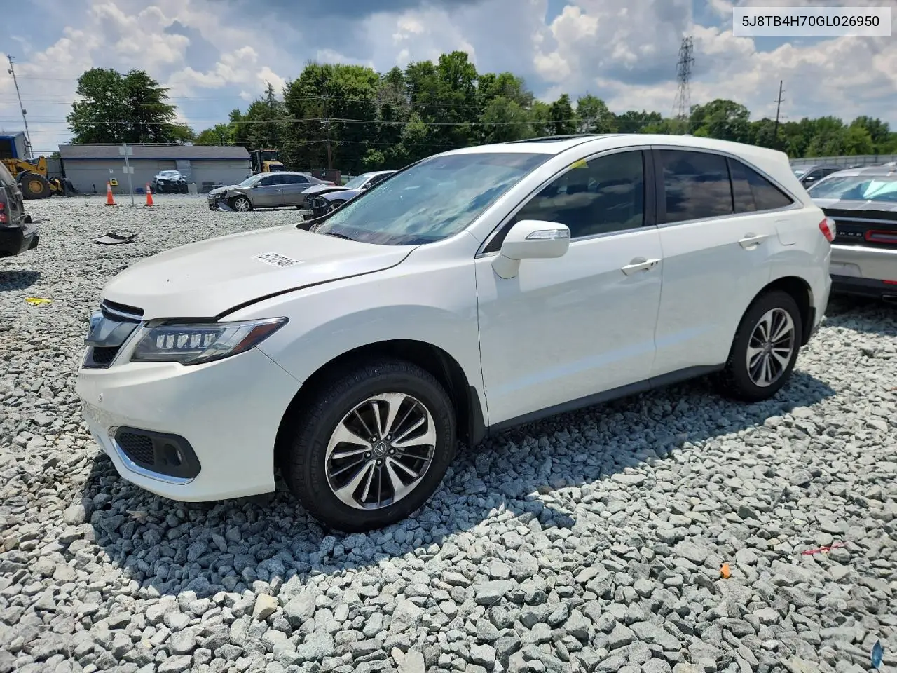 2016 Acura Rdx Advance VIN: 5J8TB4H70GL026950 Lot: 57127485