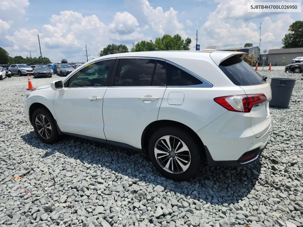 2016 Acura Rdx Advance VIN: 5J8TB4H70GL026950 Lot: 57127485