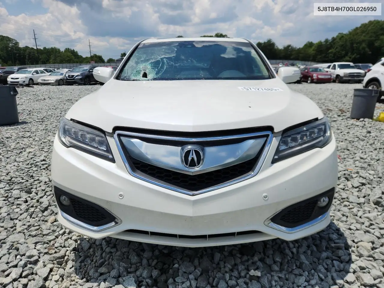 2016 Acura Rdx Advance VIN: 5J8TB4H70GL026950 Lot: 57127485