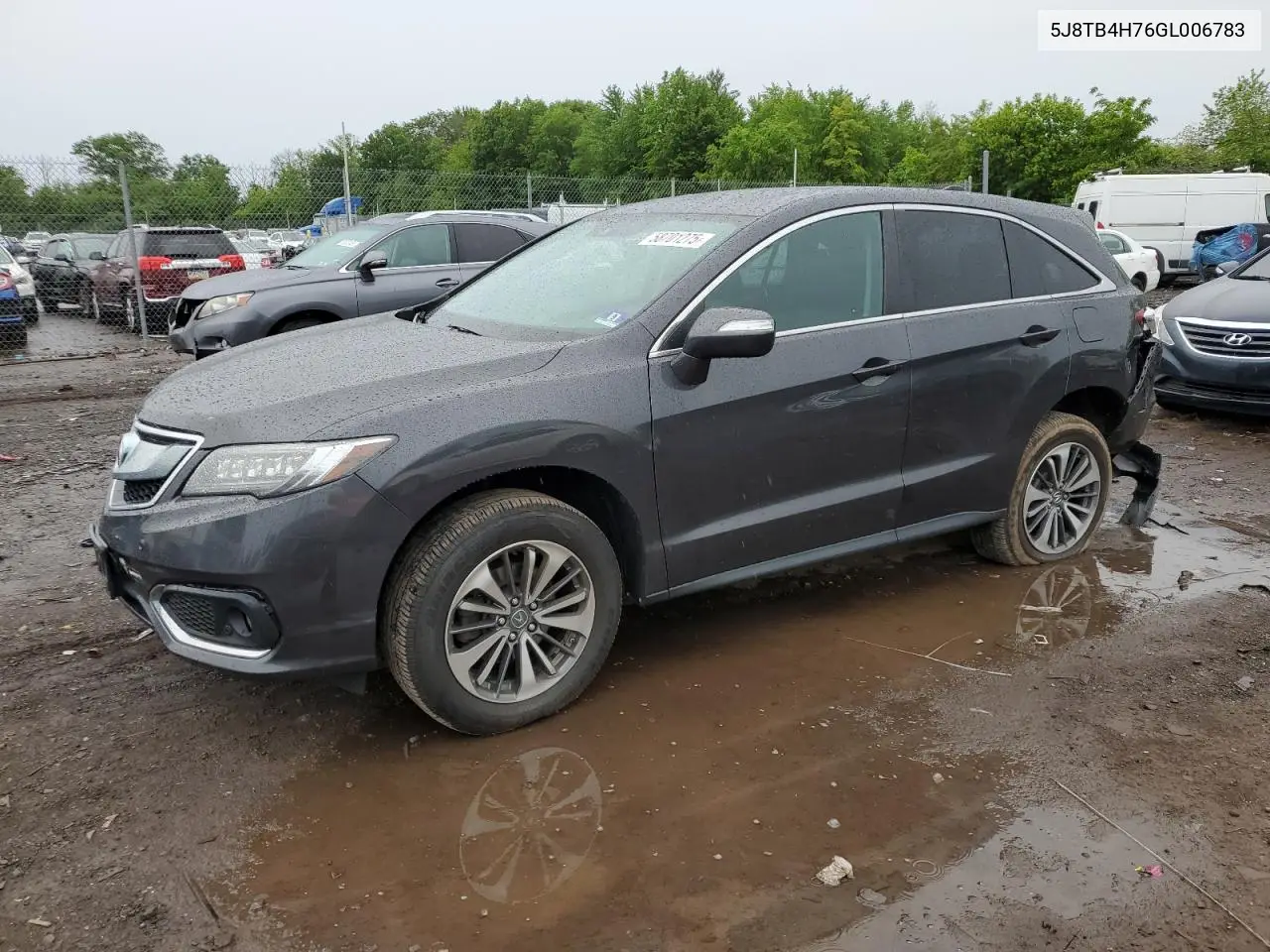 2016 Acura Rdx Advance VIN: 5J8TB4H76GL006783 Lot: 58701275