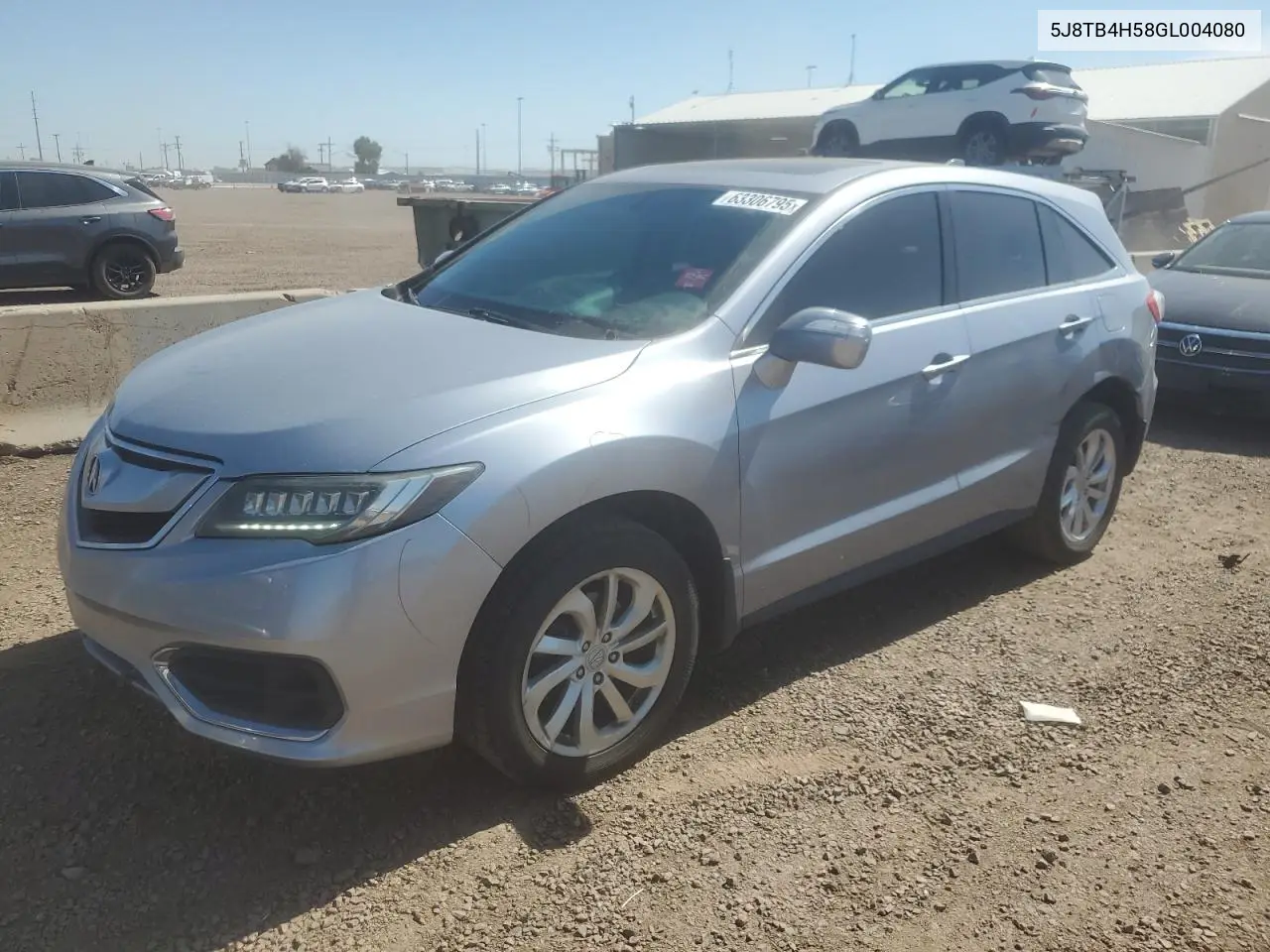 2016 Acura Rdx Technology VIN: 5J8TB4H58GL004080 Lot: 63306795