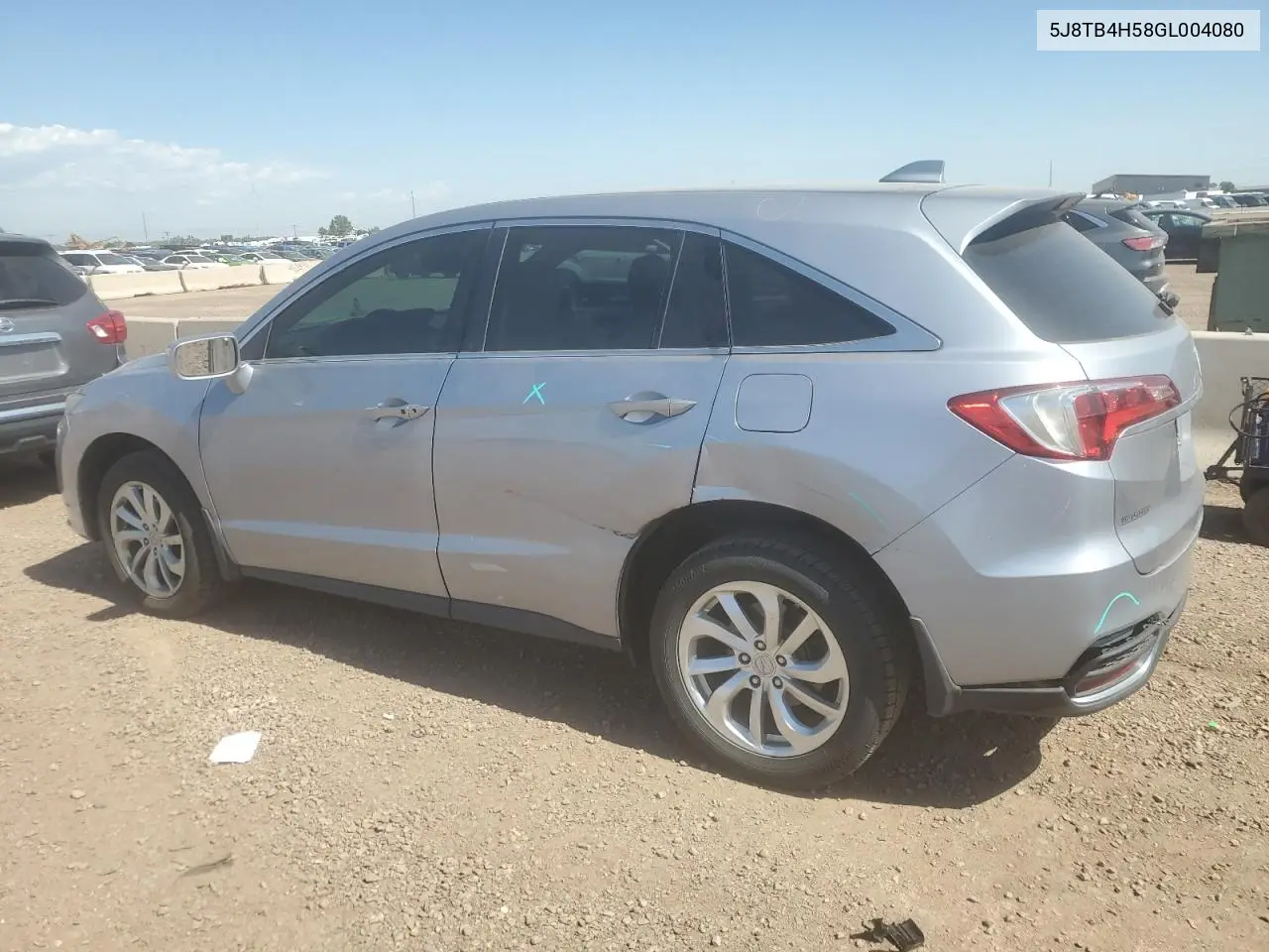 2016 Acura Rdx Technology VIN: 5J8TB4H58GL004080 Lot: 63306795