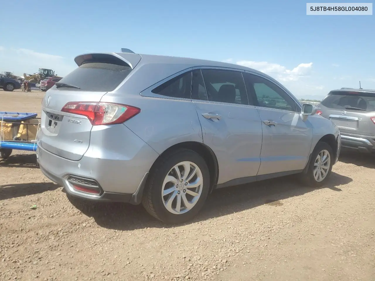 2016 Acura Rdx Technology VIN: 5J8TB4H58GL004080 Lot: 63306795