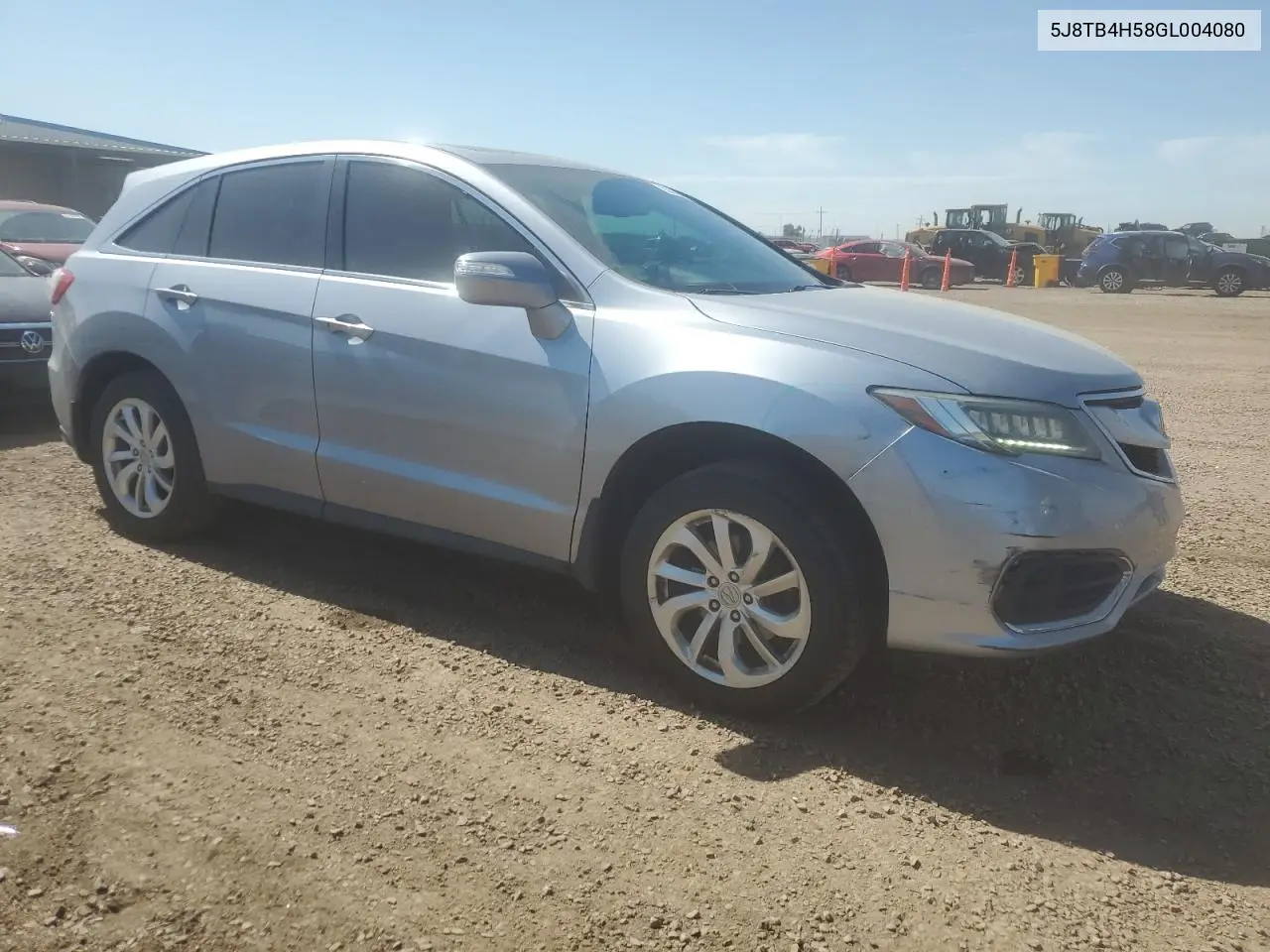 2016 Acura Rdx Technology VIN: 5J8TB4H58GL004080 Lot: 63306795