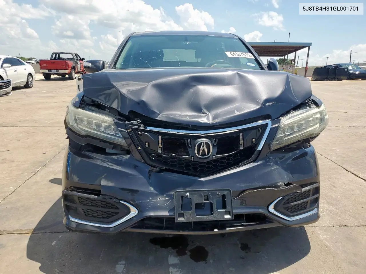 2016 Acura Rdx VIN: 5J8TB4H31GL001701 Lot: 64387515