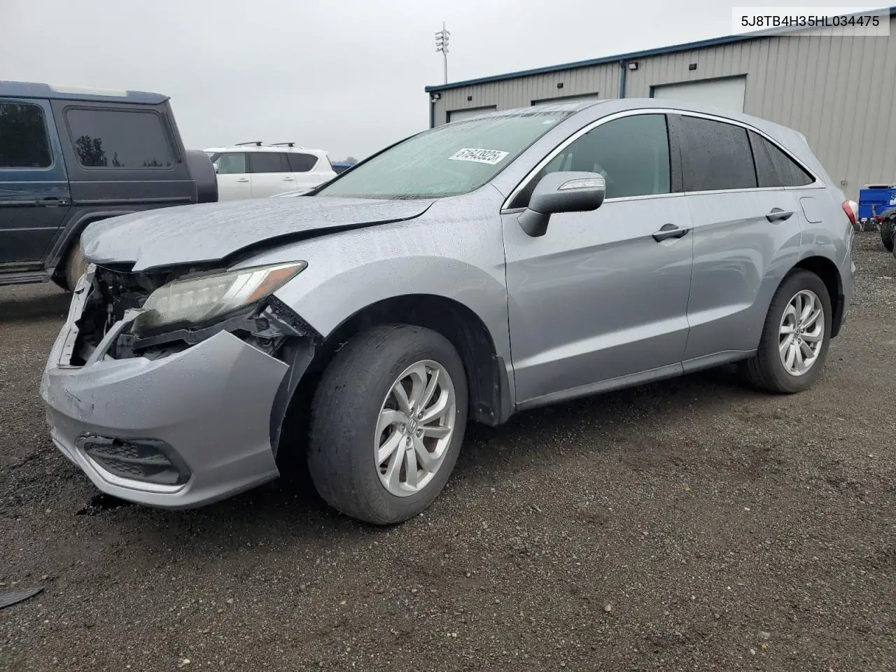 2017 Acura Rdx VIN: 5J8TB4H35HL034475 Lot: 61643925