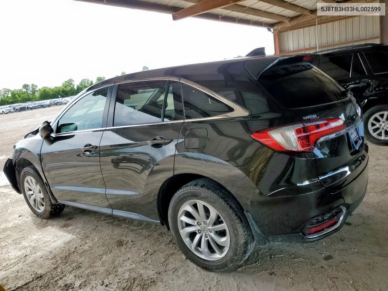 2017 Acura Rdx VIN: 5J8TB3H33HL002599 Lot: 62182825