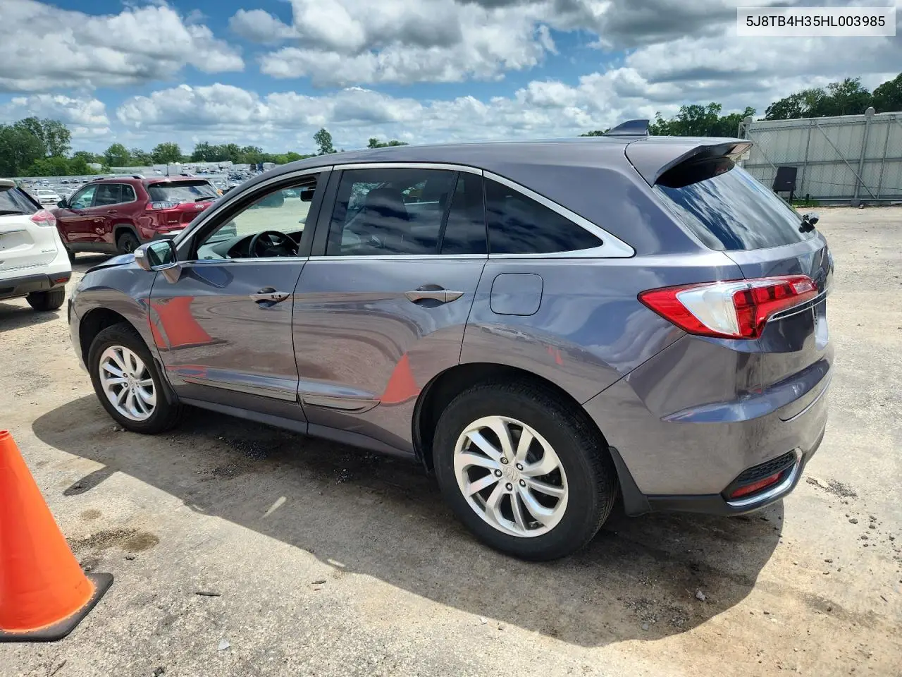 2017 Acura Rdx VIN: 5J8TB4H35HL003985 Lot: 62500005