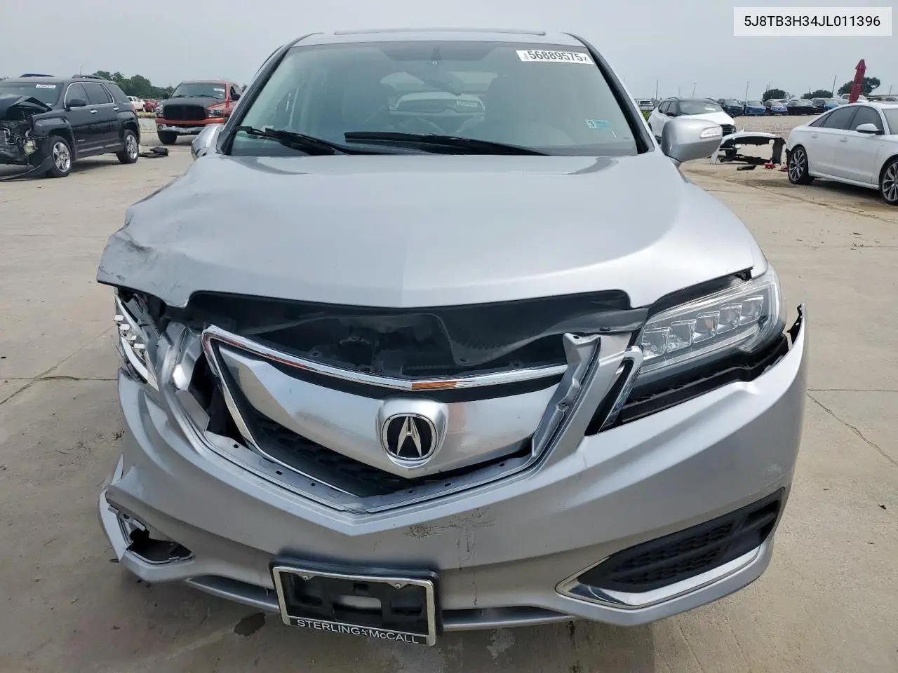 2018 Acura Rdx VIN: 5J8TB3H34JL011396 Lot: 56889575