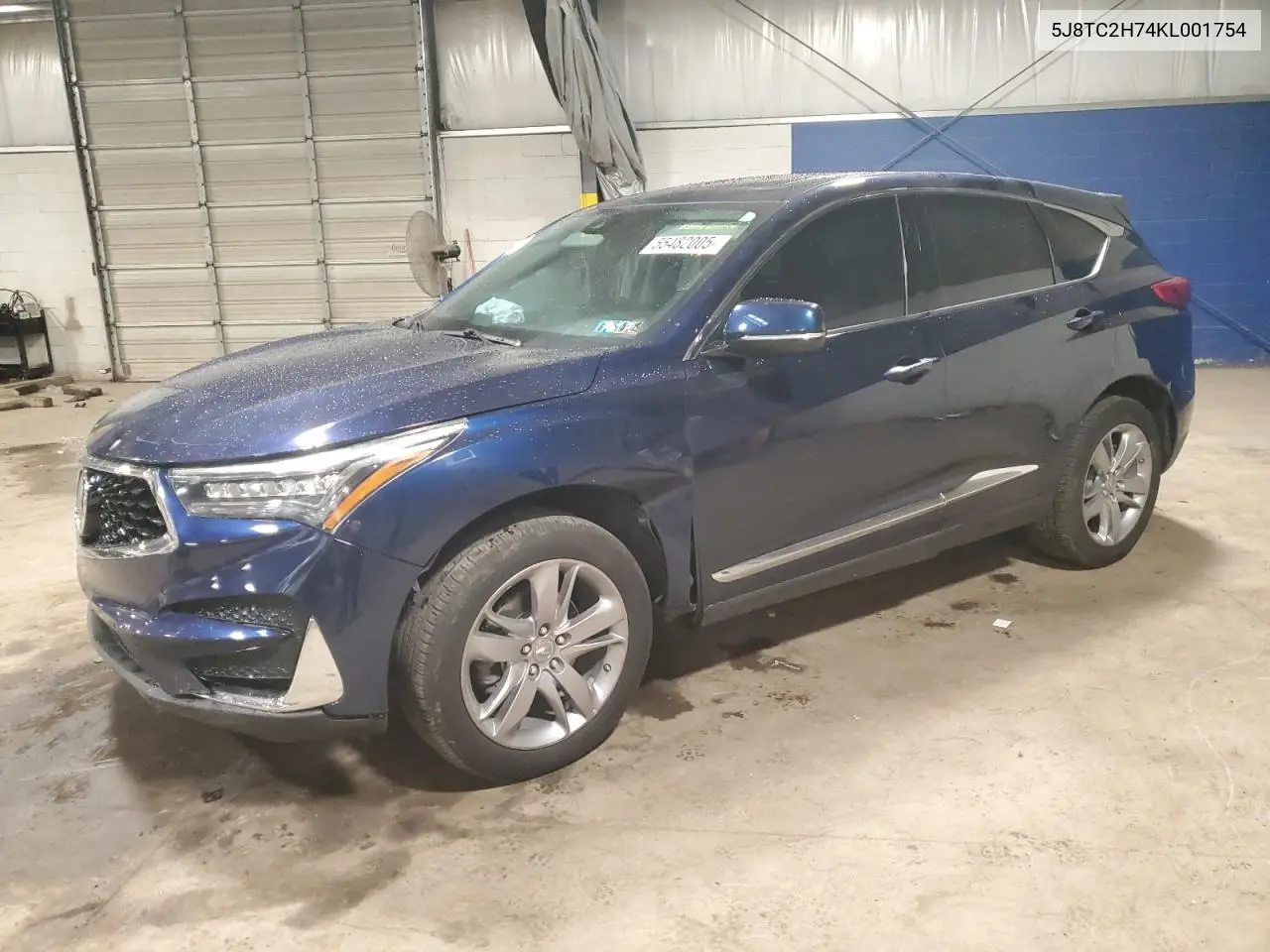 2019 Acura Rdx Advance VIN: 5J8TC2H74KL001754 Lot: 55482005