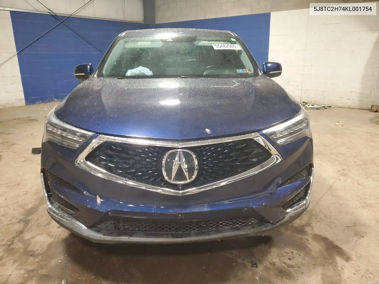 2019 Acura Rdx Advance VIN: 5J8TC2H74KL001754 Lot: 55482005