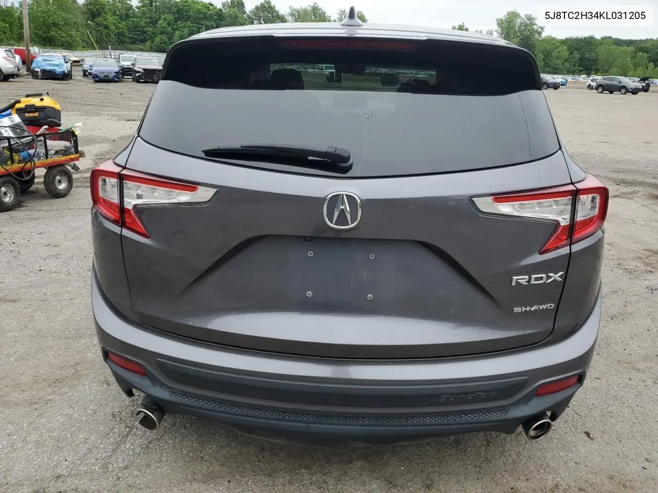 2019 Acura Rdx VIN: 5J8TC2H34KL031205 Lot: 62745045