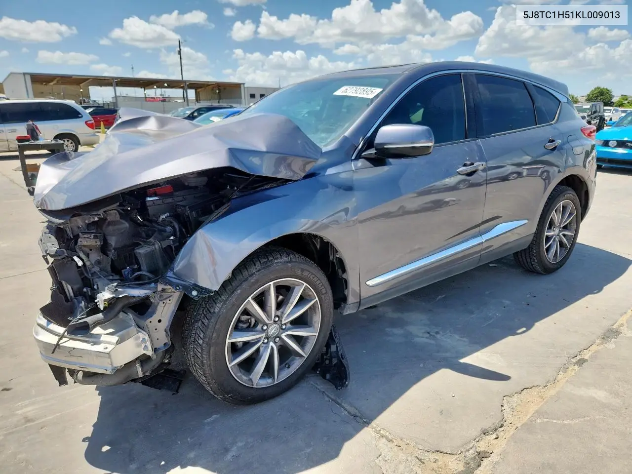 2019 Acura Rdx Technology VIN: 5J8TC1H51KL009013 Lot: 62792895