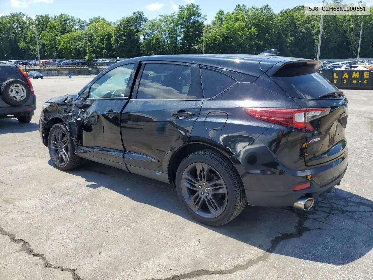 2019 Acura Rdx A-Spec VIN: 5J8TC2H68KL000551 Lot: 64993785