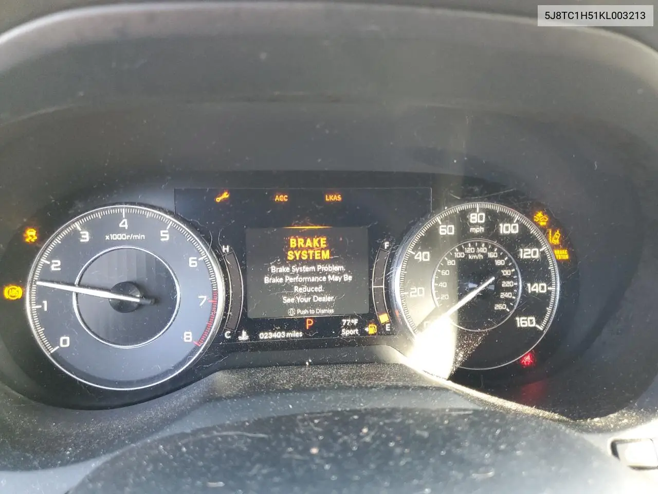 2019 Acura Rdx Technology VIN: 5J8TC1H51KL003213 Lot: 84094624