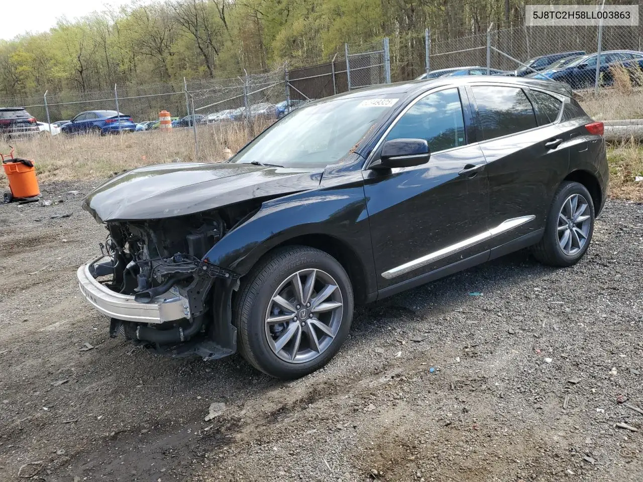 2020 Acura Rdx Technology VIN: 5J8TC2H58LL003863 Lot: 52949325