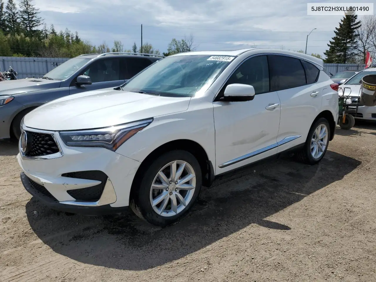 2020 Acura Rdx VIN: 5J8TC2H3XLL801490 Lot: 54682915