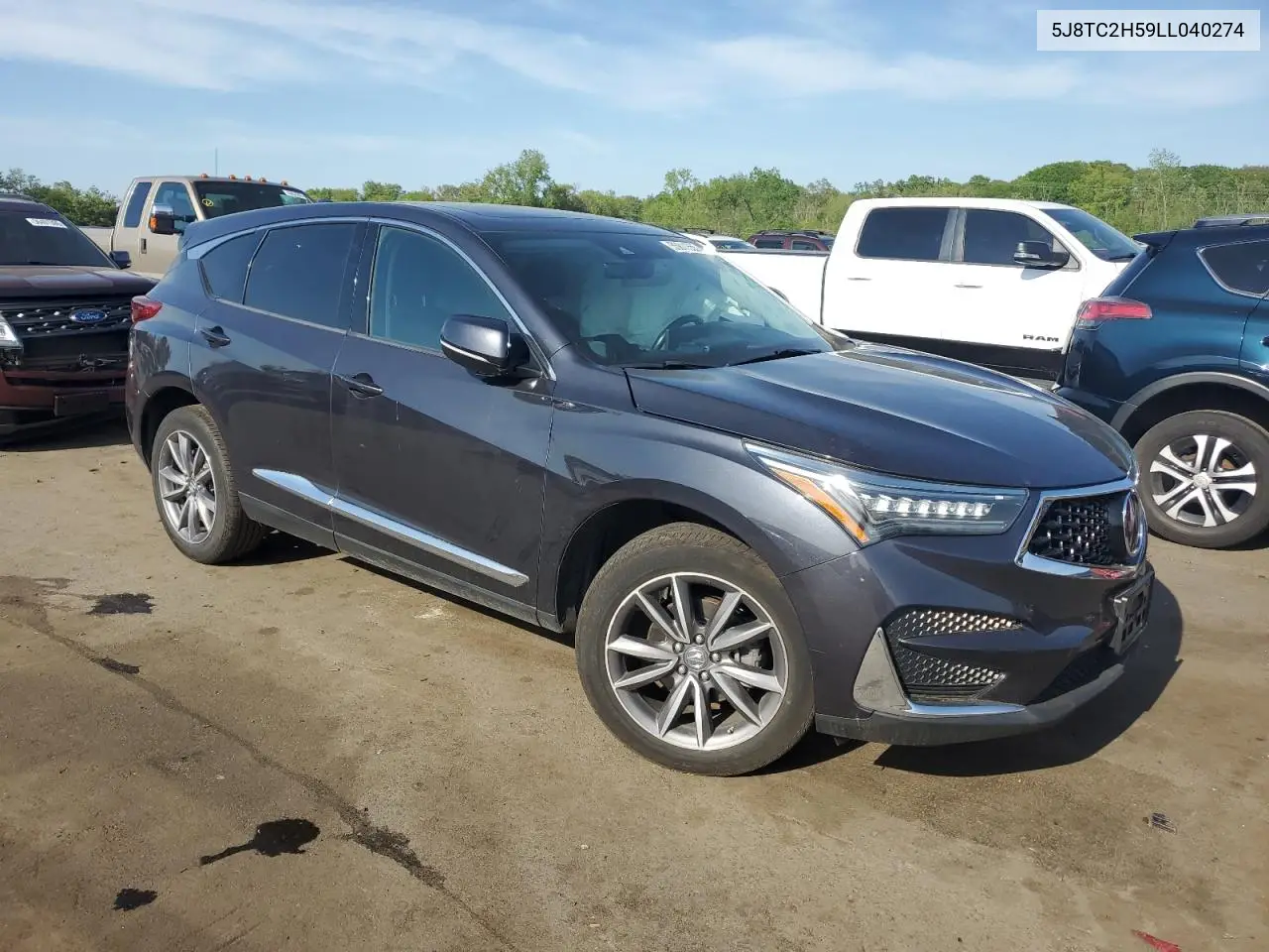 2020 Acura Rdx Technology VIN: 5J8TC2H59LL040274 Lot: 55811555