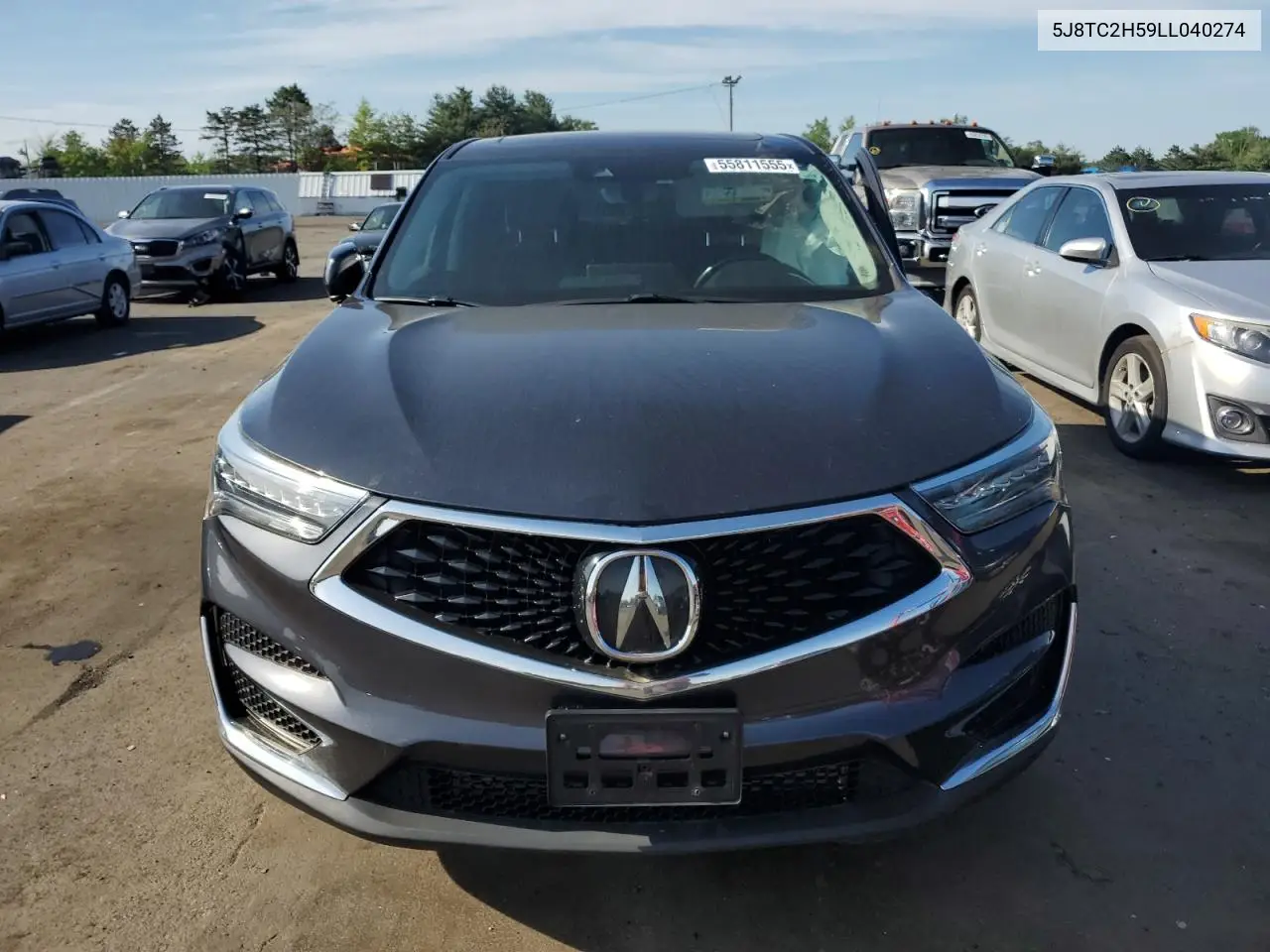 2020 Acura Rdx Technology VIN: 5J8TC2H59LL040274 Lot: 55811555