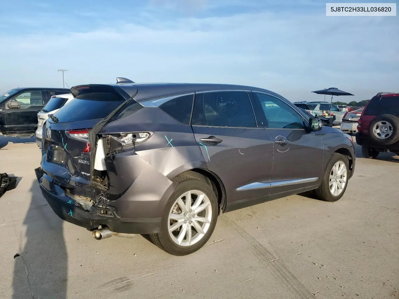 2020 Acura Rdx VIN: 5J8TC2H33LL036820 Lot: 61588775