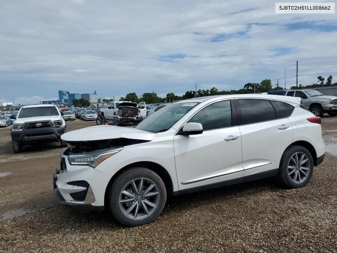 2020 Acura Rdx Technology VIN: 5J8TC2H51LL008662 Lot: 62308415