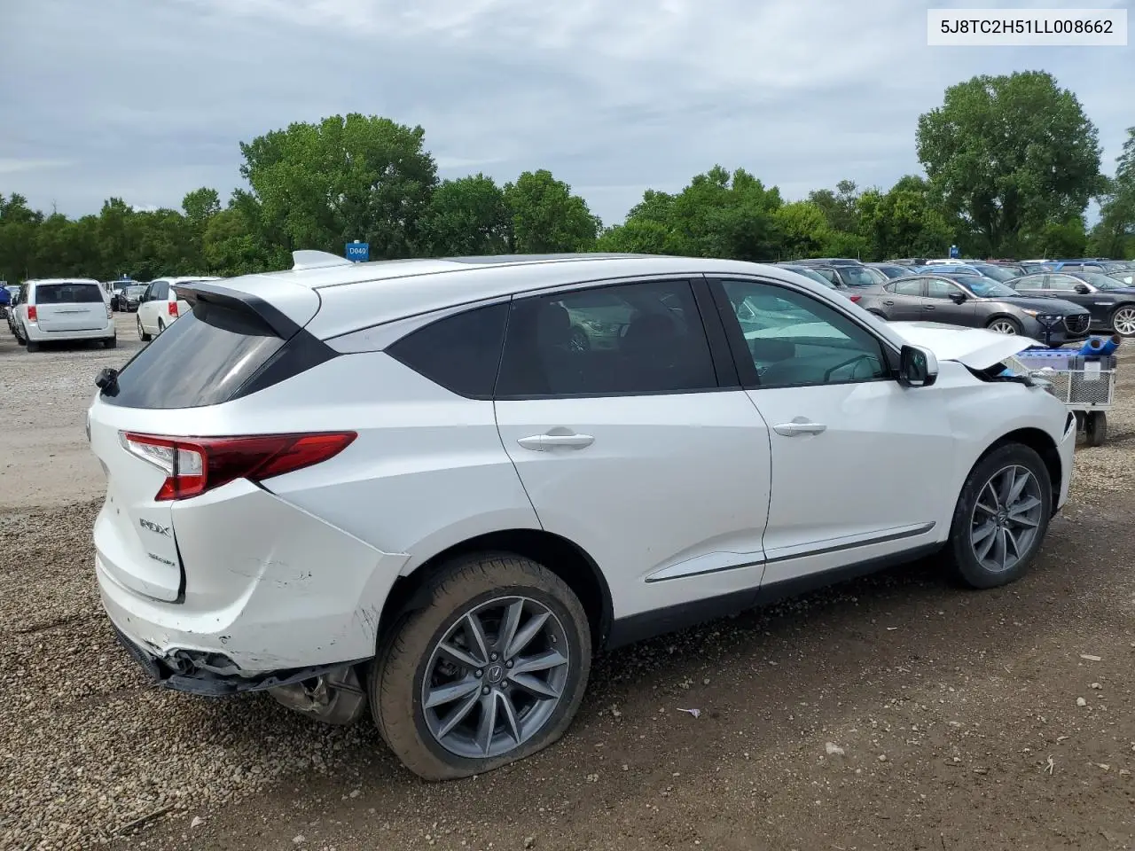 2020 Acura Rdx Technology VIN: 5J8TC2H51LL008662 Lot: 62308415