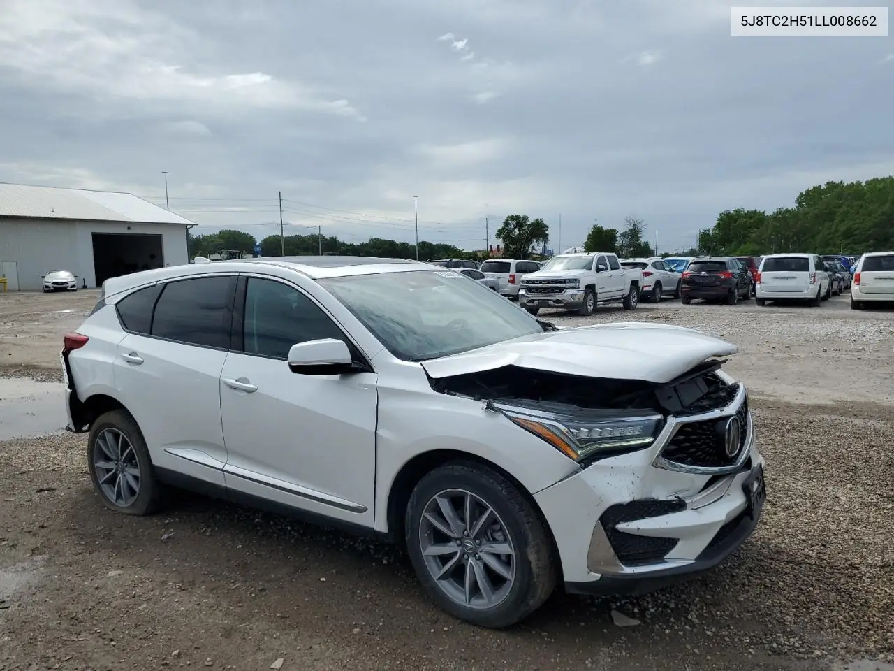 2020 Acura Rdx Technology VIN: 5J8TC2H51LL008662 Lot: 62308415