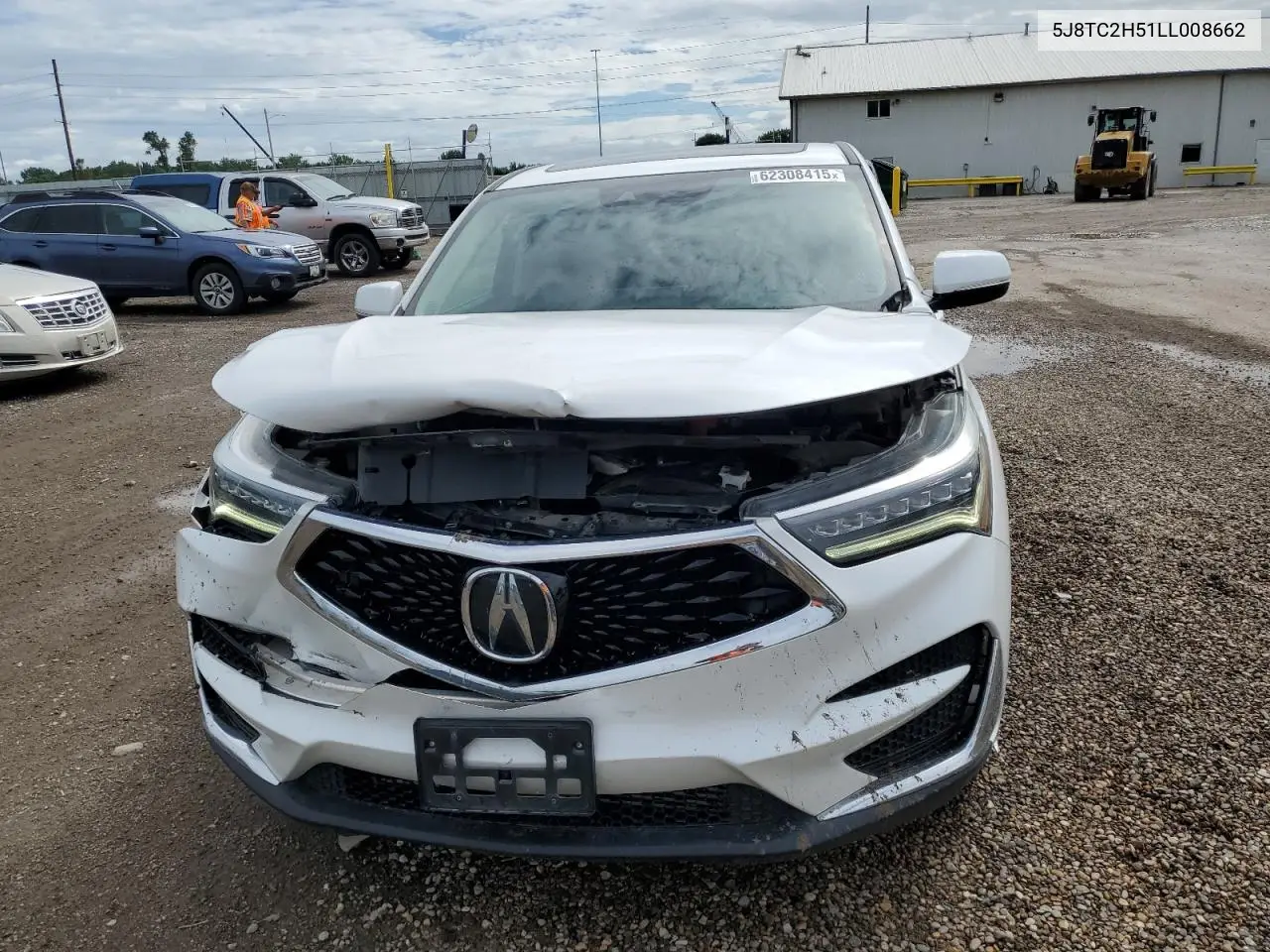 2020 Acura Rdx Technology VIN: 5J8TC2H51LL008662 Lot: 62308415