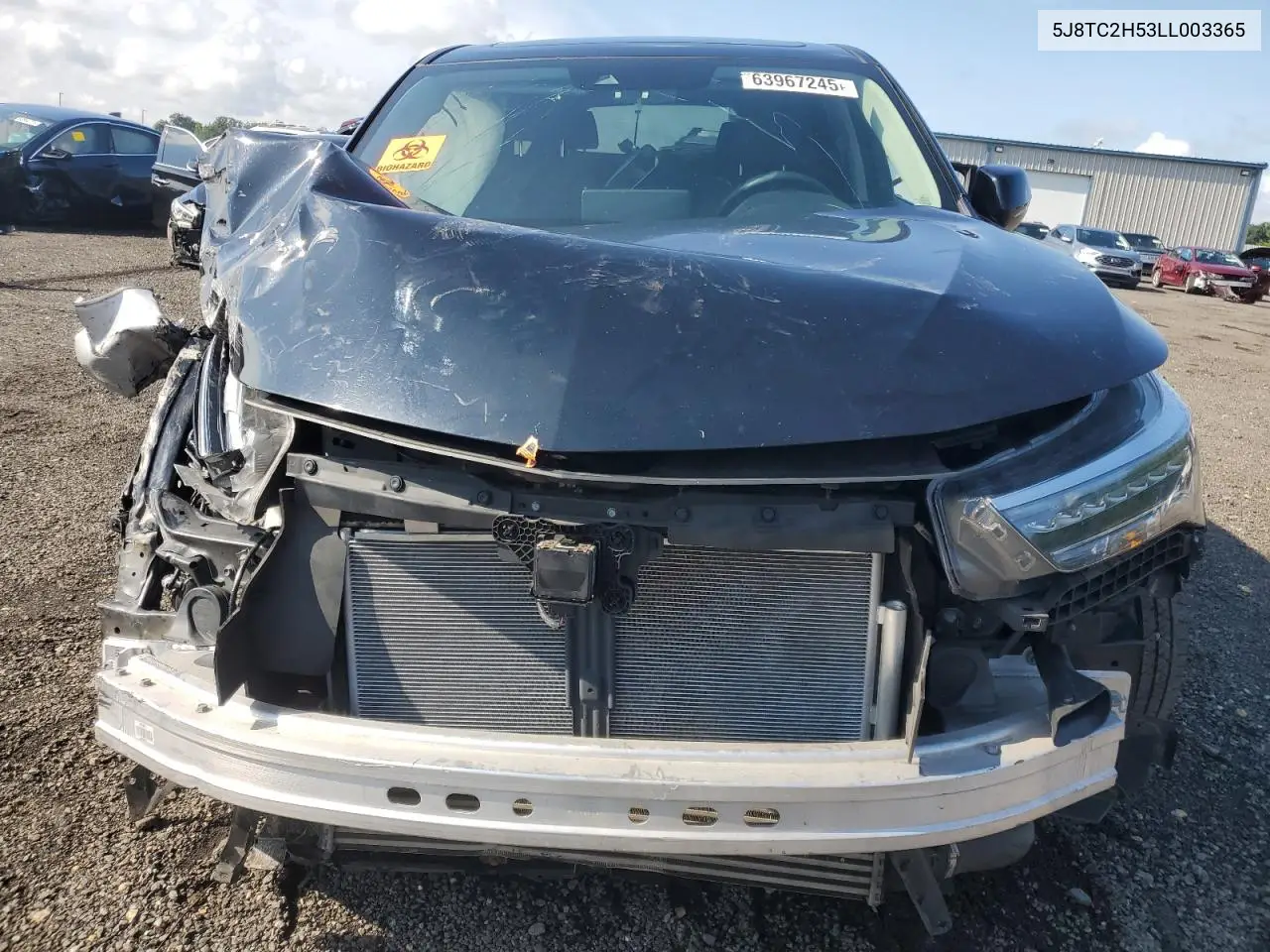 2020 Acura Rdx Technology VIN: 5J8TC2H53LL003365 Lot: 63967245