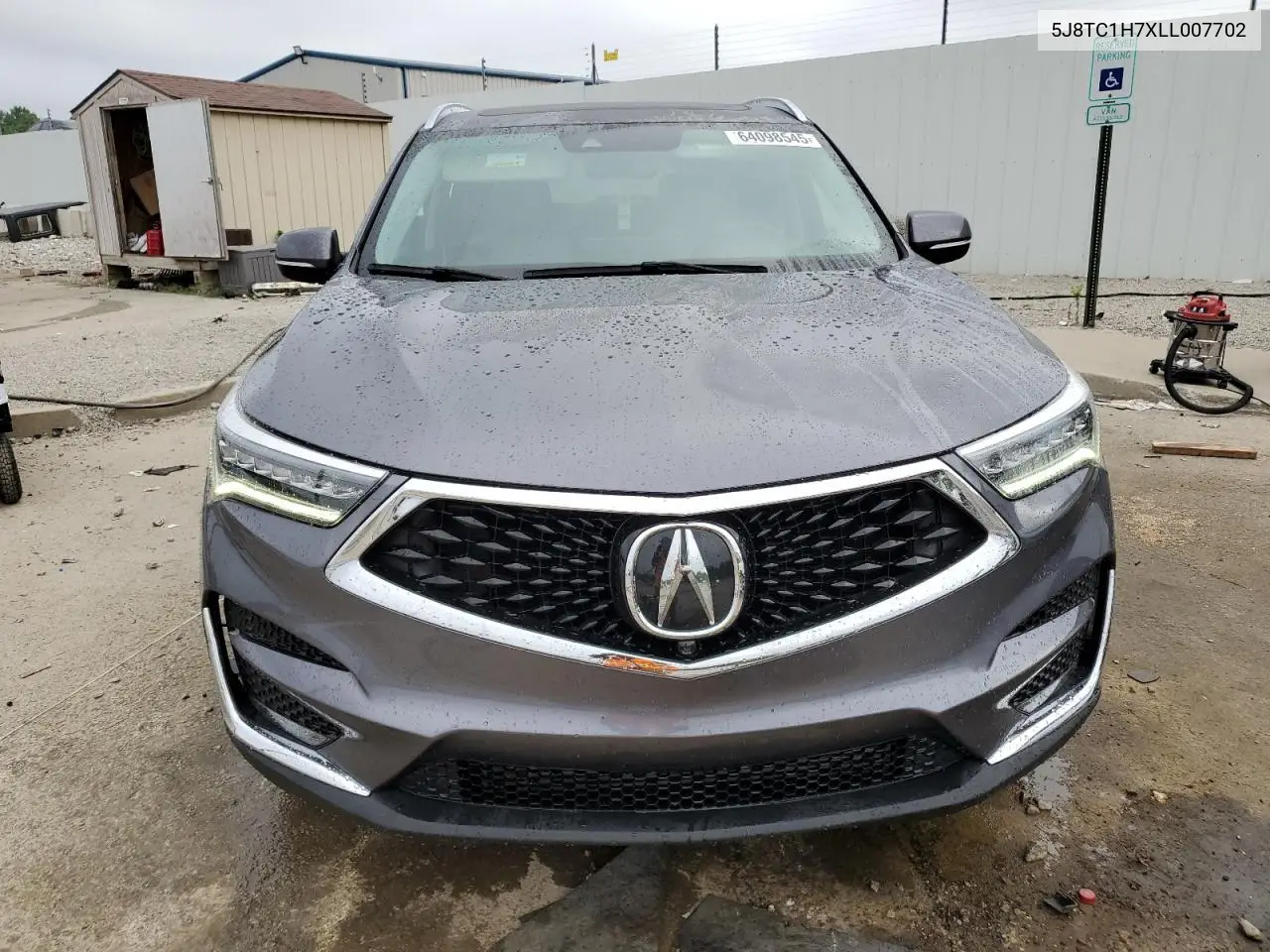 2020 Acura Rdx Advance VIN: 5J8TC1H7XLL007702 Lot: 64098545