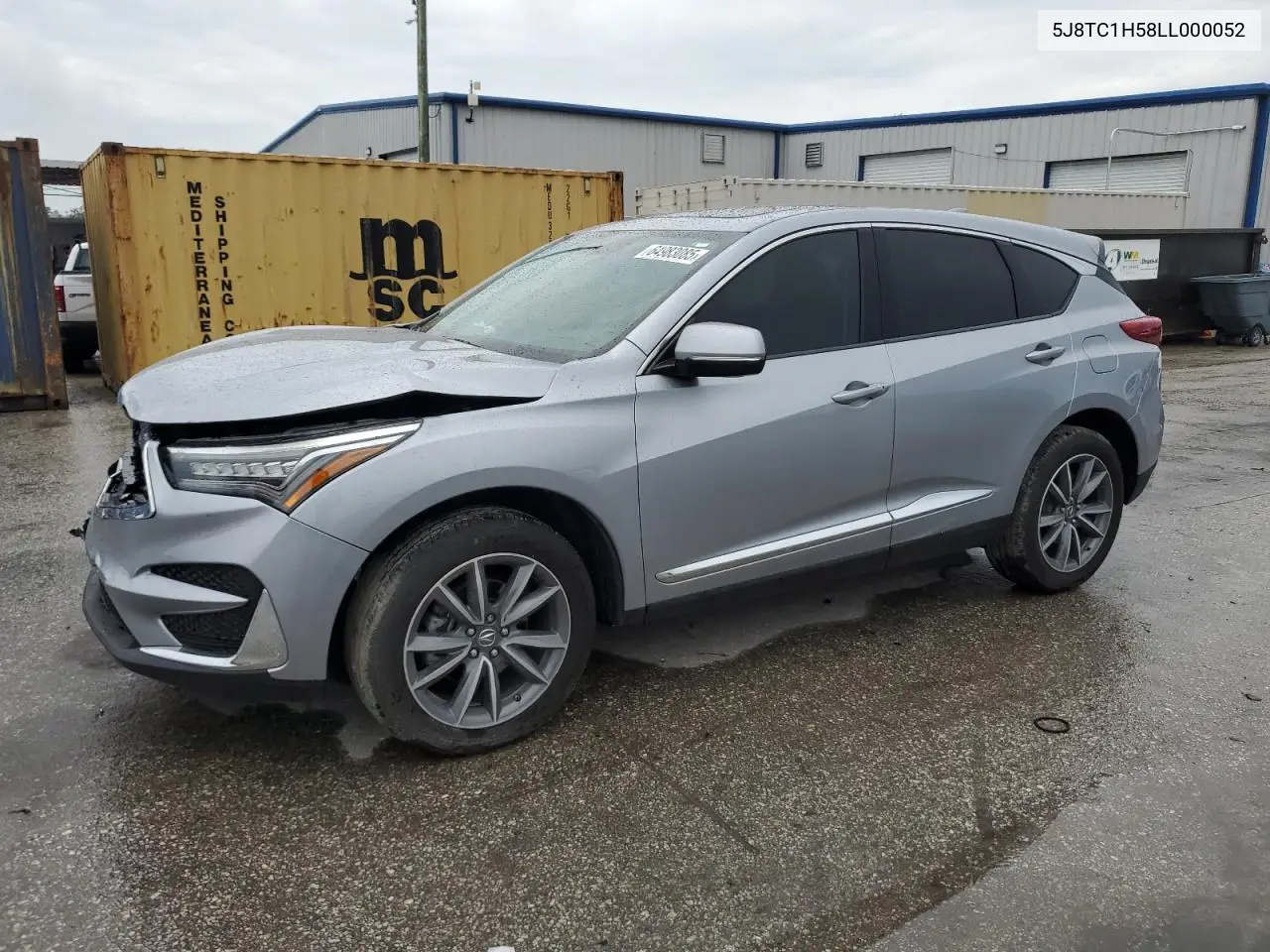 2020 Acura Rdx Technology VIN: 5J8TC1H58LL000052 Lot: 64983085