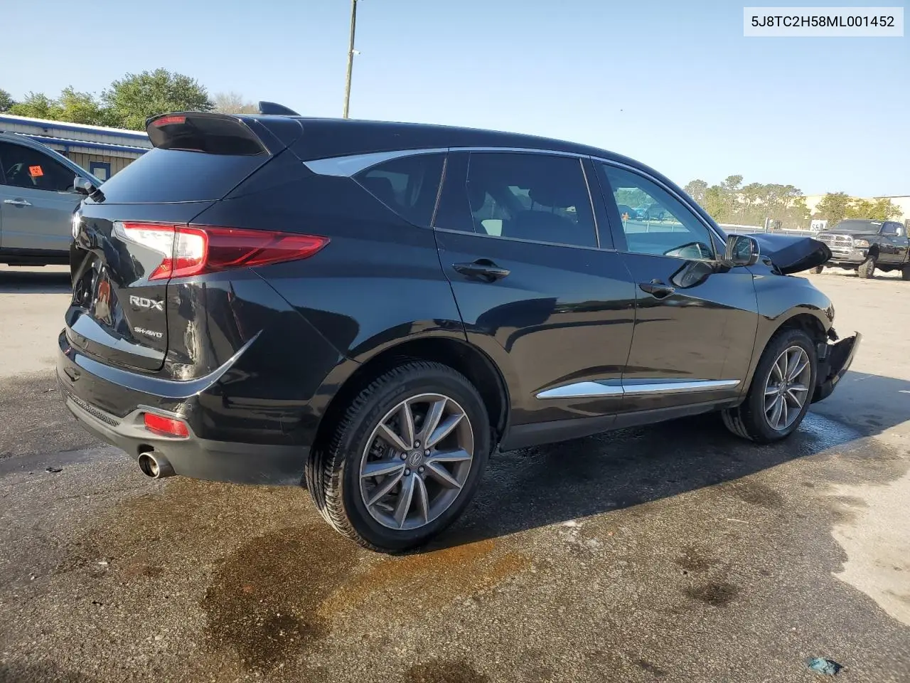 2021 Acura Rdx Technology VIN: 5J8TC2H58ML001452 Lot: 52081655