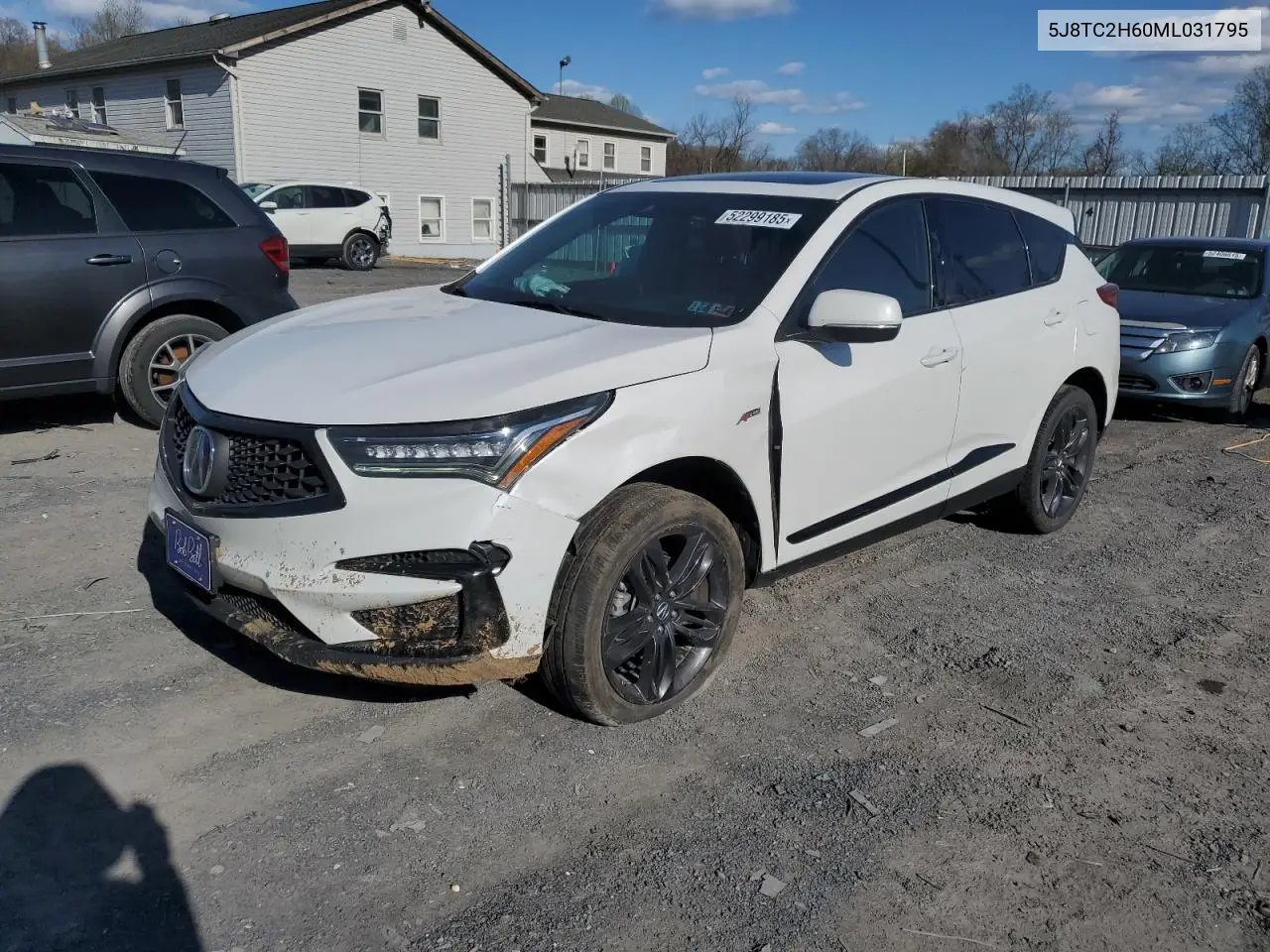 2021 Acura Rdx A-Spec VIN: 5J8TC2H60ML031795 Lot: 52299185