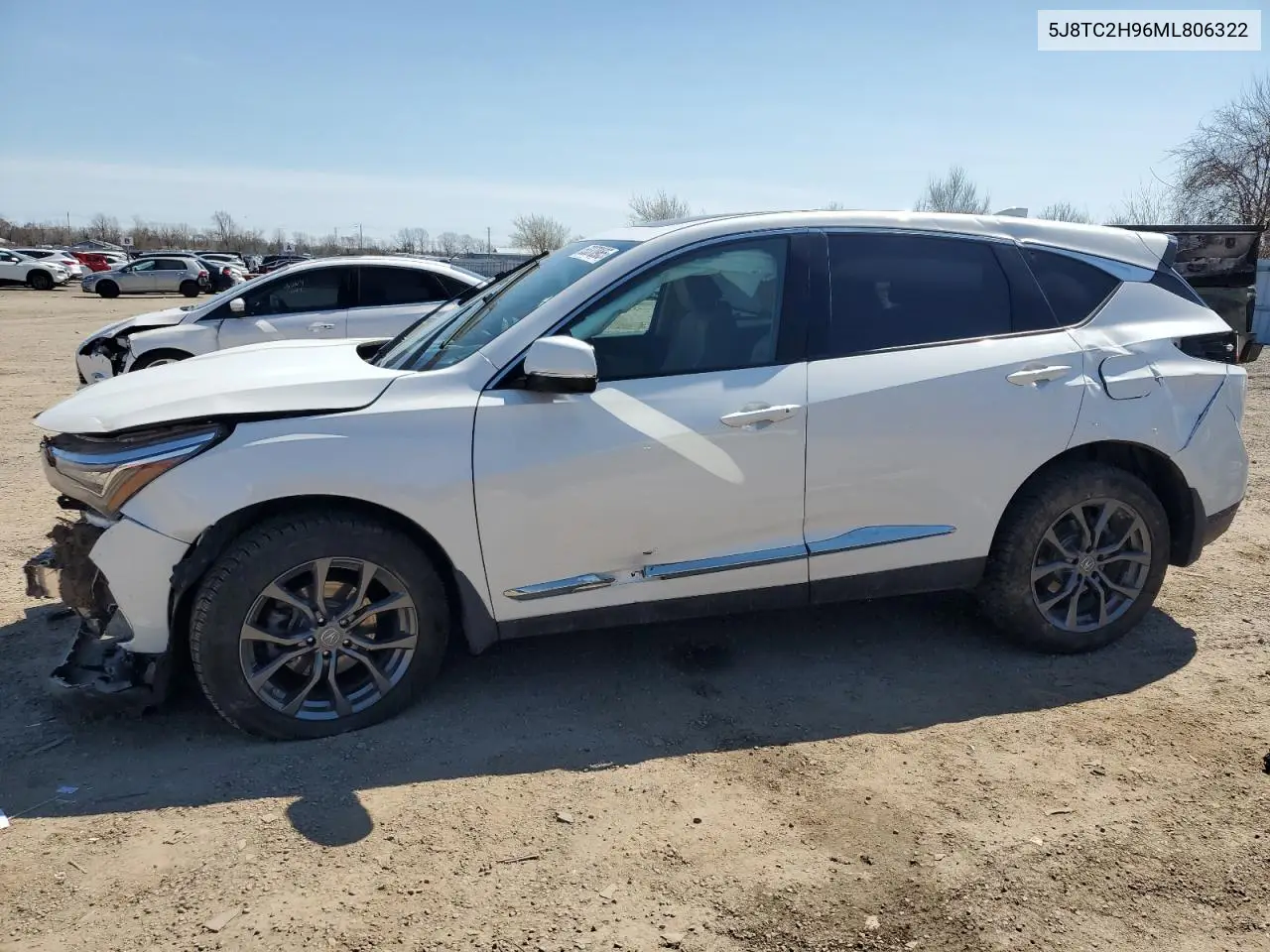 2021 Acura Rdx Platinum Elite VIN: 5J8TC2H96ML806322 Lot: 53370965