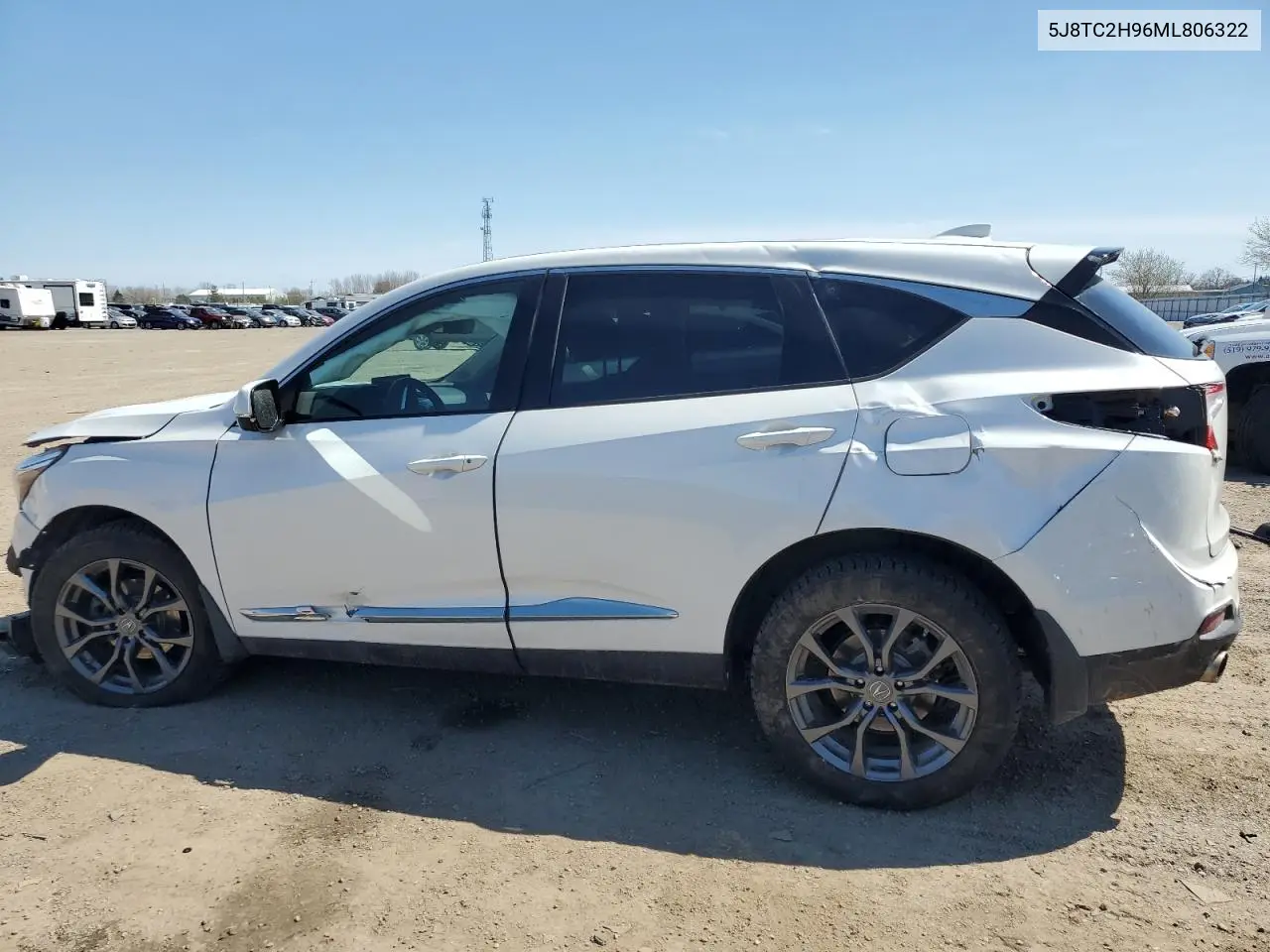 2021 Acura Rdx Platinum Elite VIN: 5J8TC2H96ML806322 Lot: 53370965