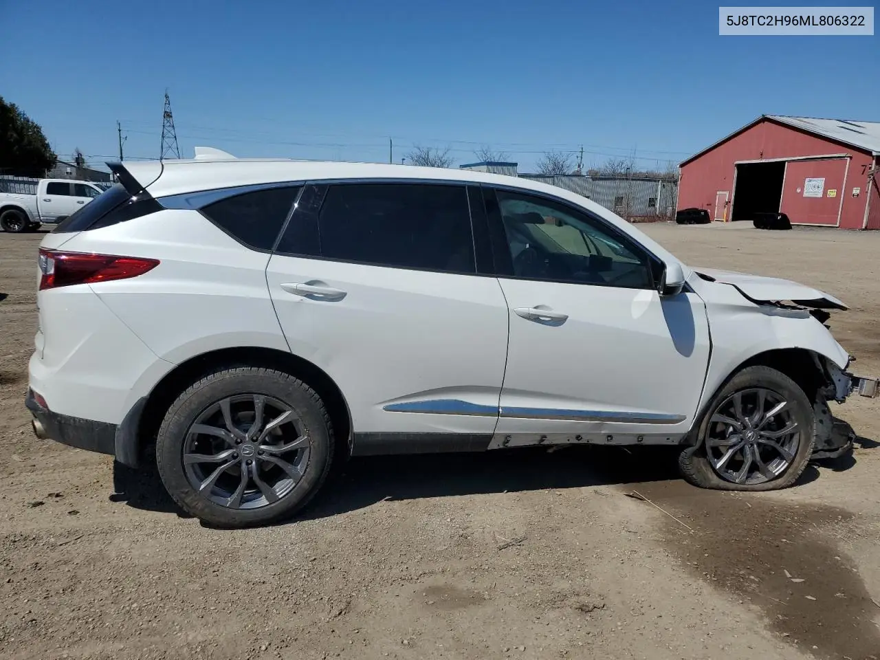 2021 Acura Rdx Platinum Elite VIN: 5J8TC2H96ML806322 Lot: 53370965