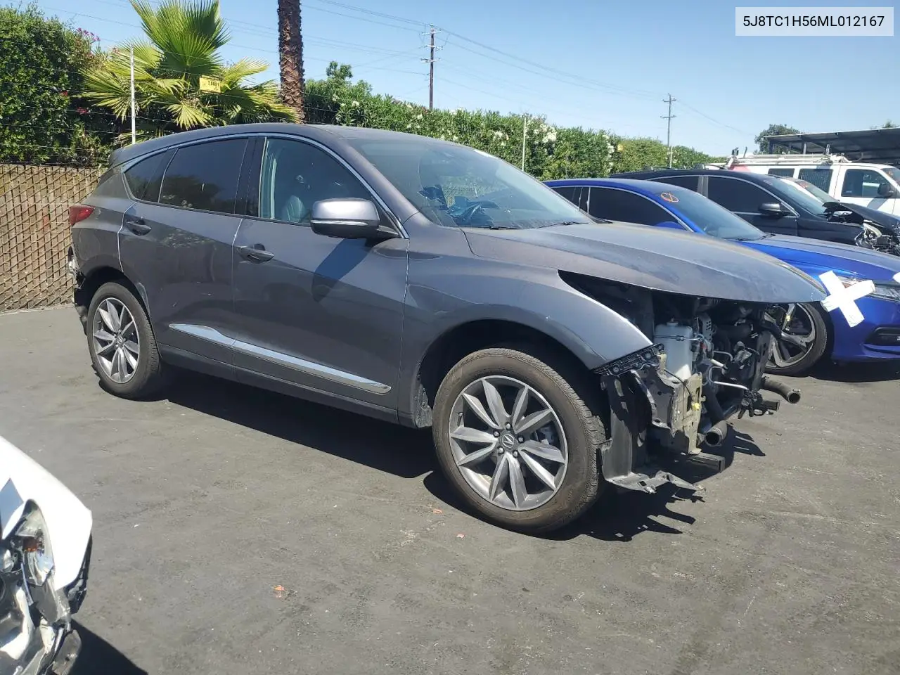 2021 Acura Rdx Technology VIN: 5J8TC1H56ML012167 Lot: 62325985