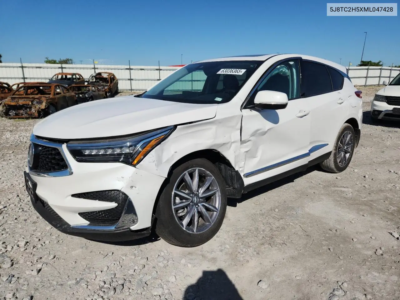 2021 Acura Rdx Technology VIN: 5J8TC2H5XML047428 Lot: 63036365